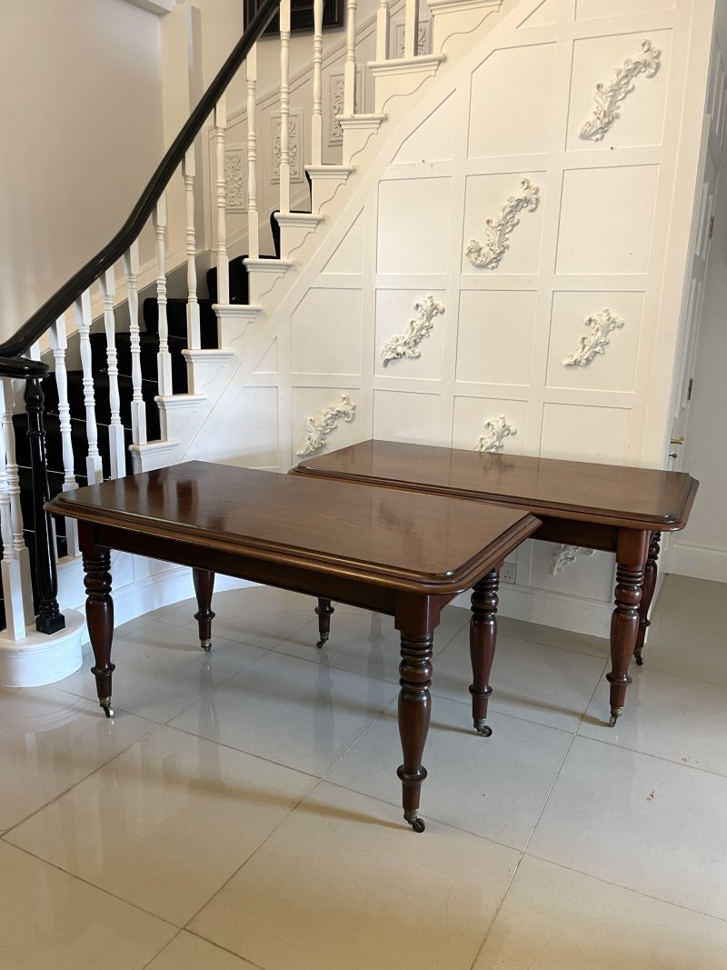 Rare Irish 12/14 Seater Metamorphic Antique Victorian Superb Quality Figured Mahogany Dining Table - Image 12